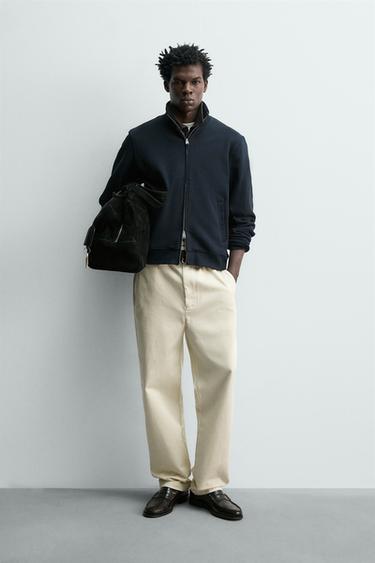 SWEAT ZIPPÉ HEAVYWEIGHT - Bleu marine foncé de Zara - Image 0