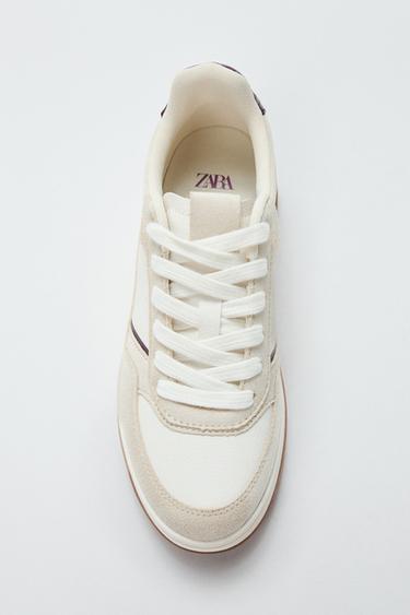 CONTRAST TRAINERS - Ecru White by Zara