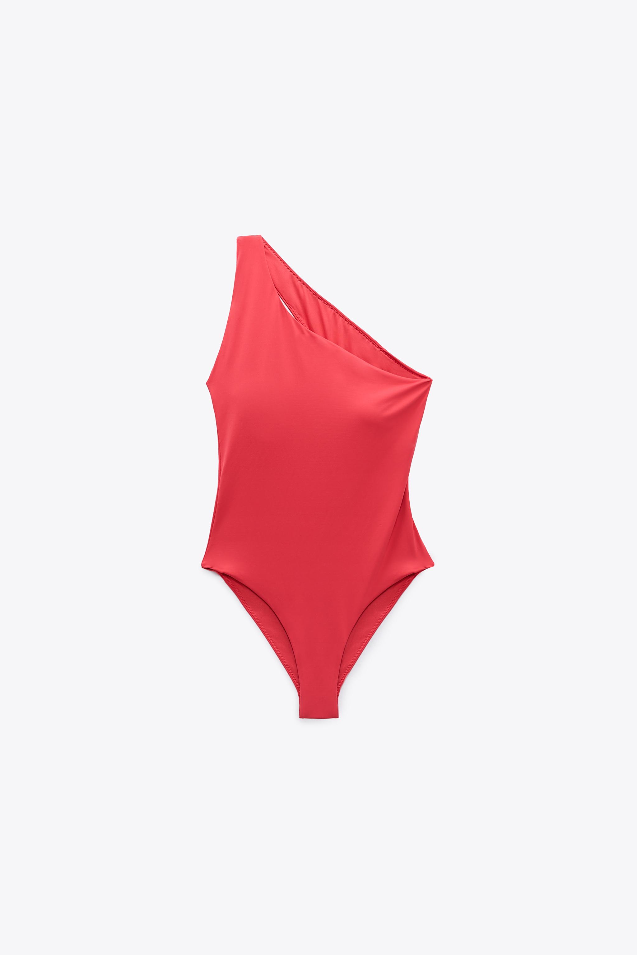 Zara red sale swimsuit