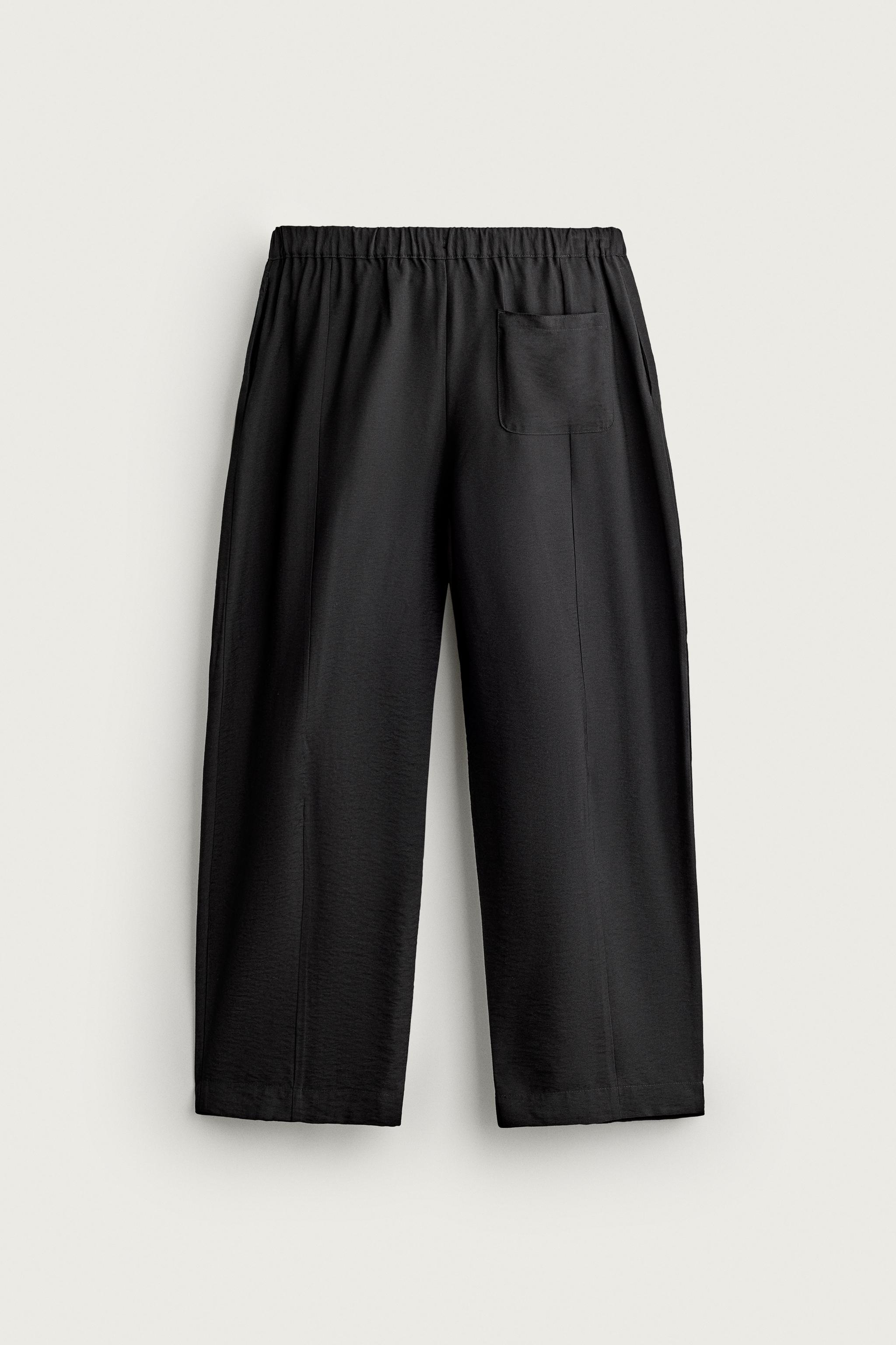 Мужские брюки Zara FLOWY BALLOON FIT PANTS — фото 7