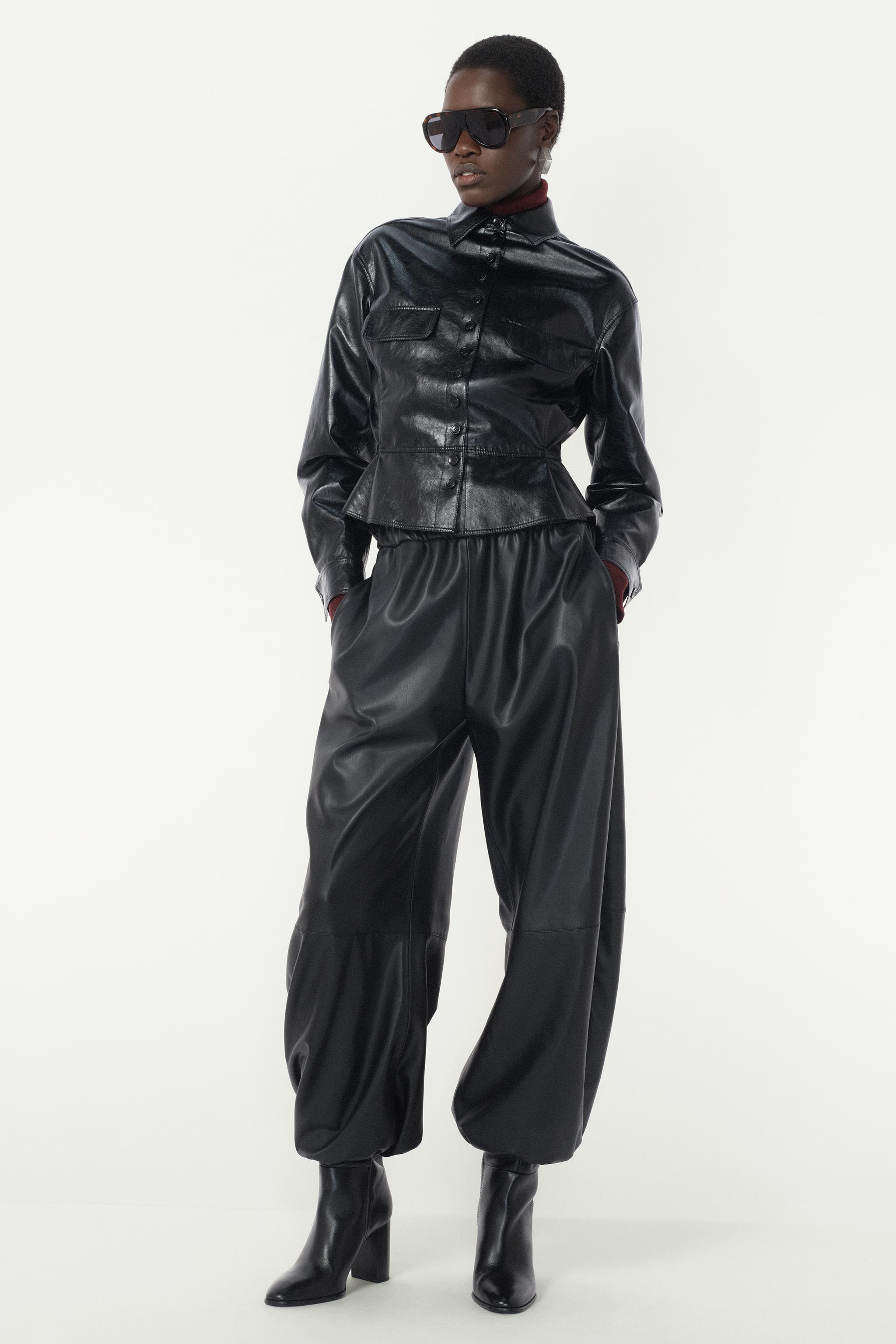 PEPLUM FAUX LEATHER JACKET - THE ITEM ZARA WOMAN