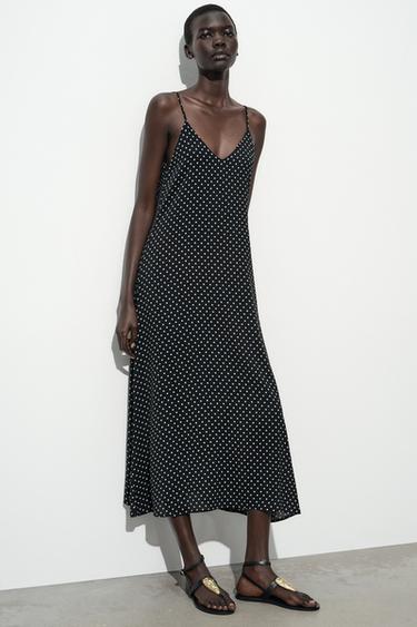 FLOWING LONG DRESS - Black / White by Zara - Image 0