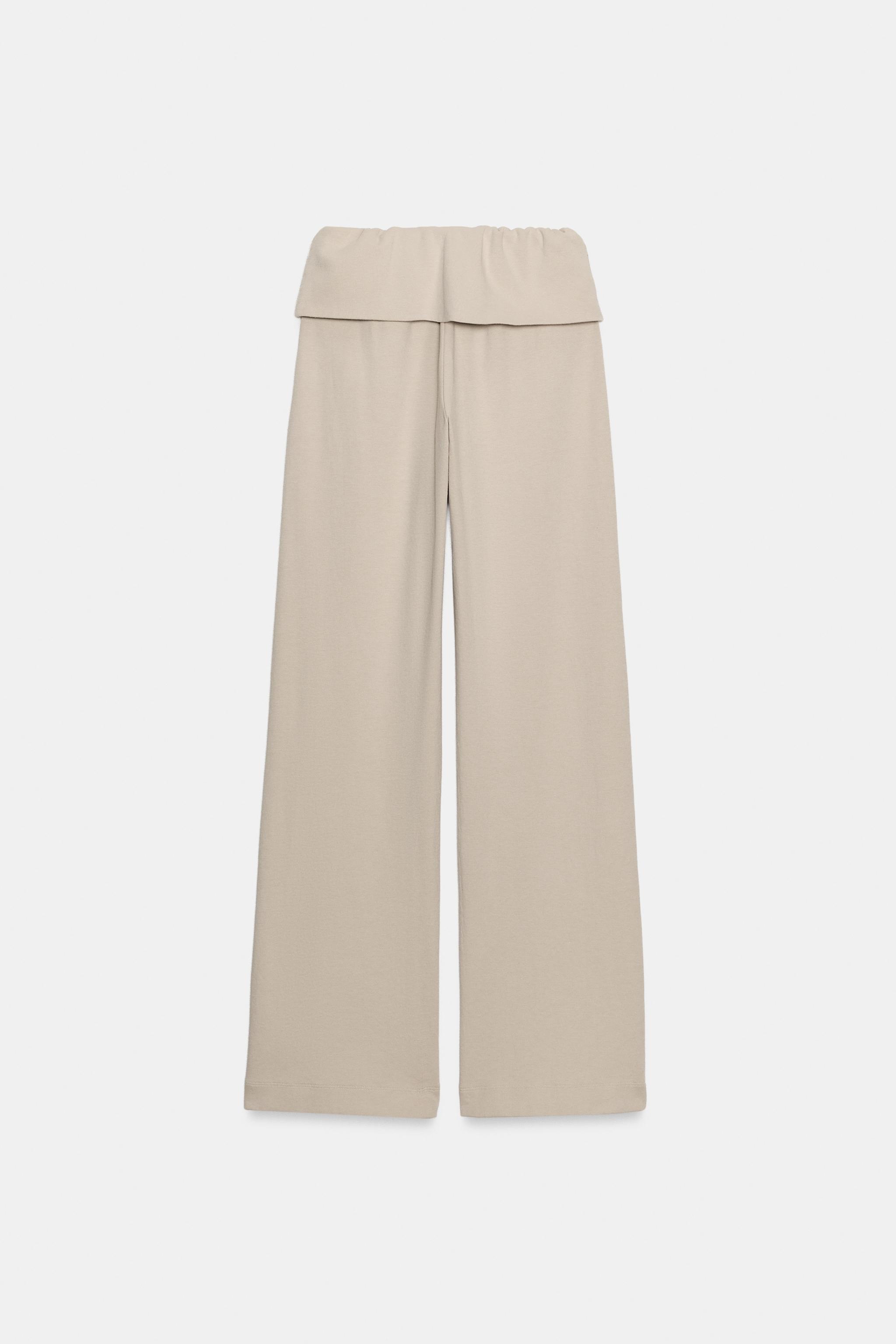 WASHED EFFECT INTERLOCK PANTS