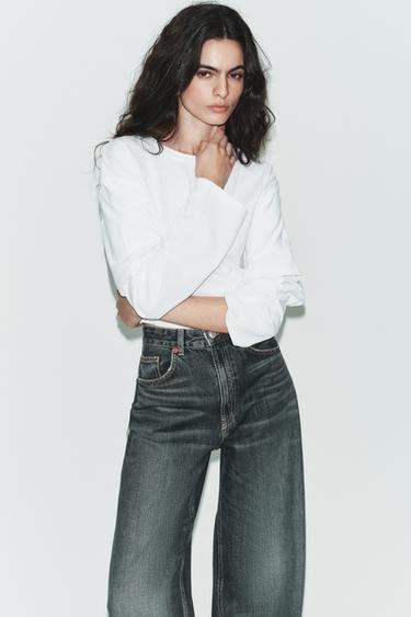 JEAN TRF EXTRA WIDE LEG TAILLE HAUTE - Bleu de Zara - Image 2