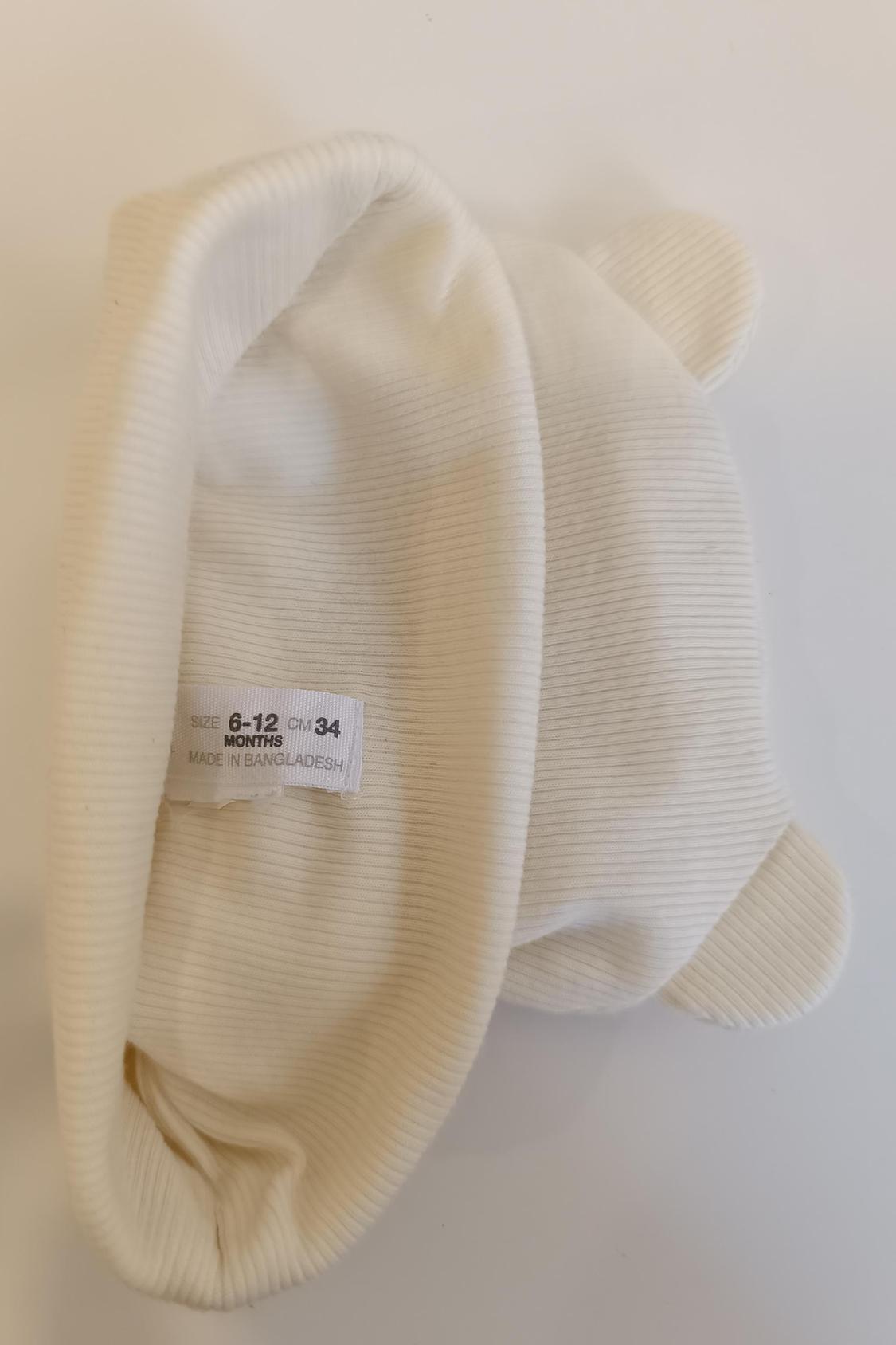 BABY/ RIBBED KNIT HAT WITH EARS - Image 2