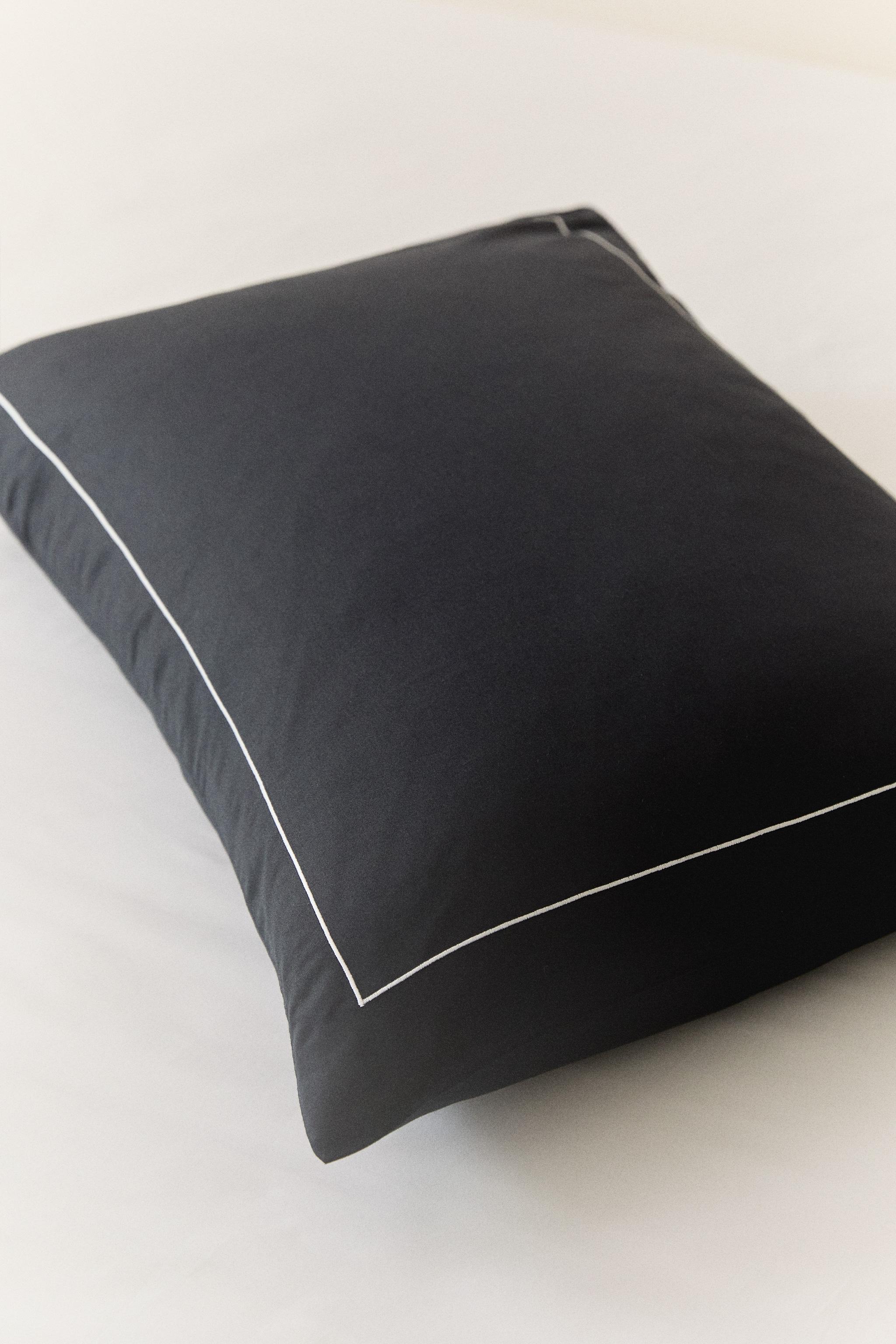 SATEEN PILLOWCASE WITH TRIM (500 THREAD COUNT)