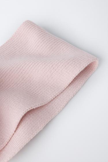 KNITTED POMPOM SCARF - Pink by Zara - Image 2