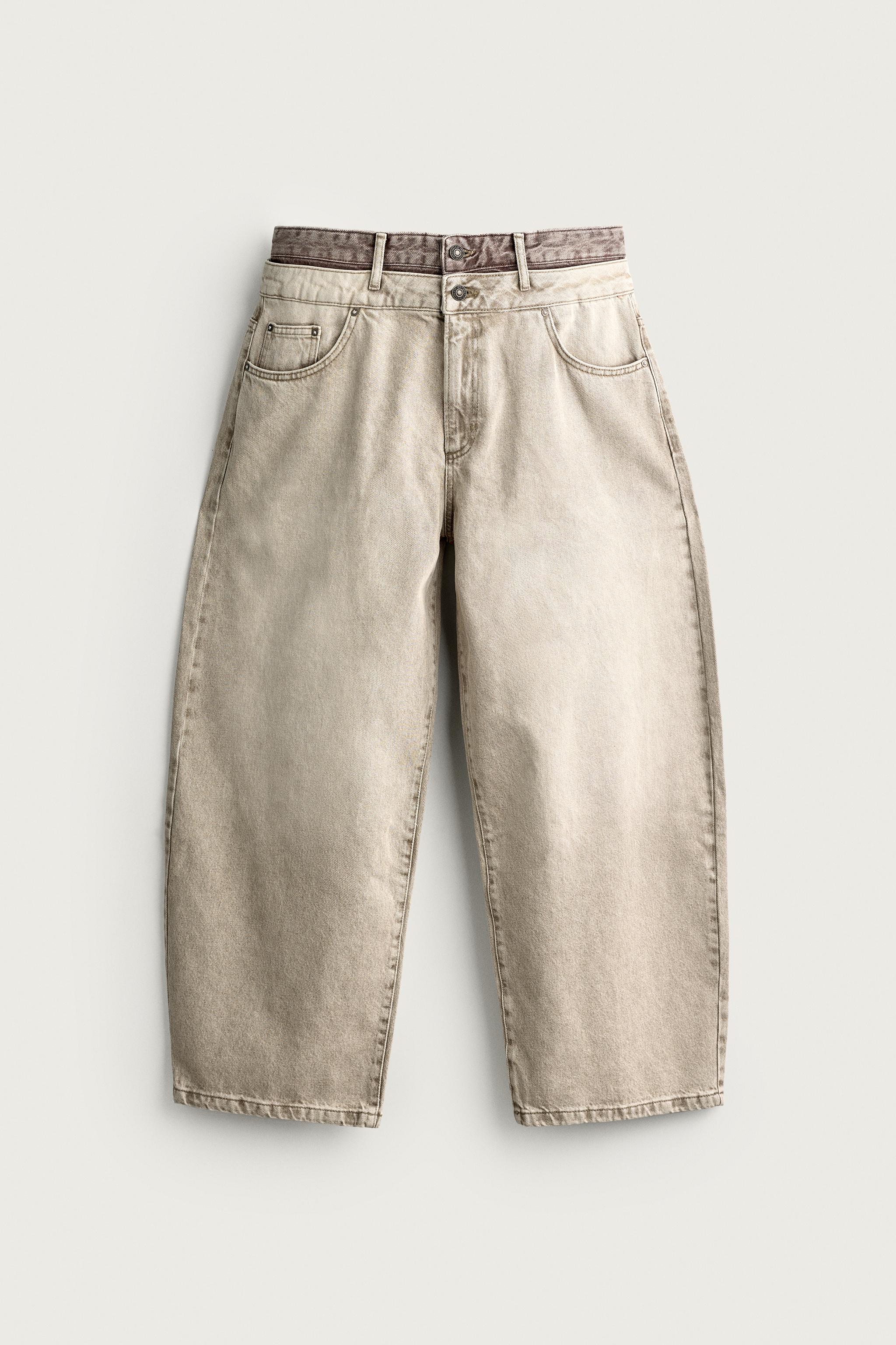 LAYERED-WAISTBALLOON FIT PANTS — Multicolored