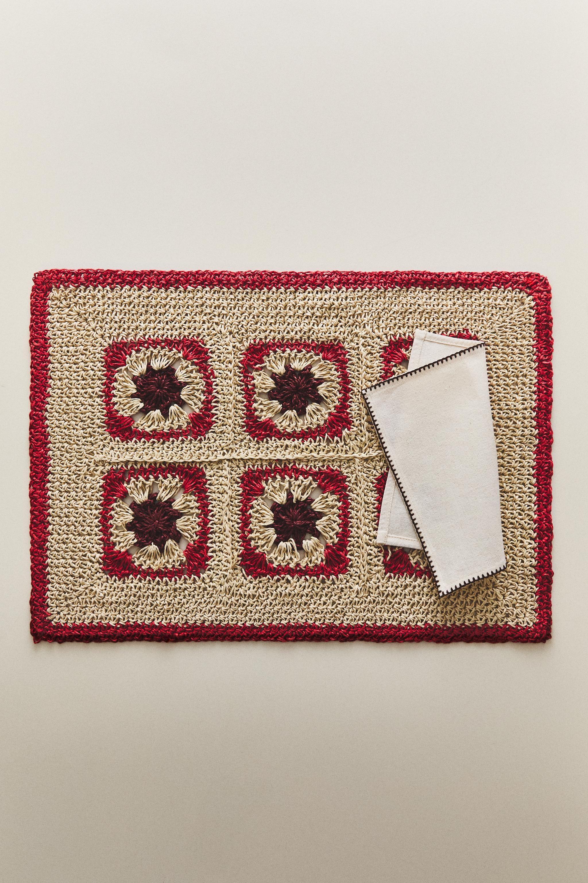 SET DE TABLE CROCHET COULEUR