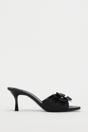 SANDALIA TIRAS LAZO - Negro de Zara