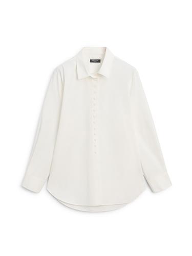 Zara 100% cotton shirt with button details - Oyster-white