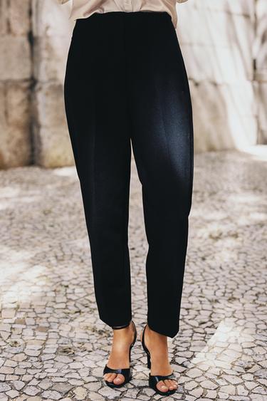 HIGH-WAIST TROUSERS - Black by Zara