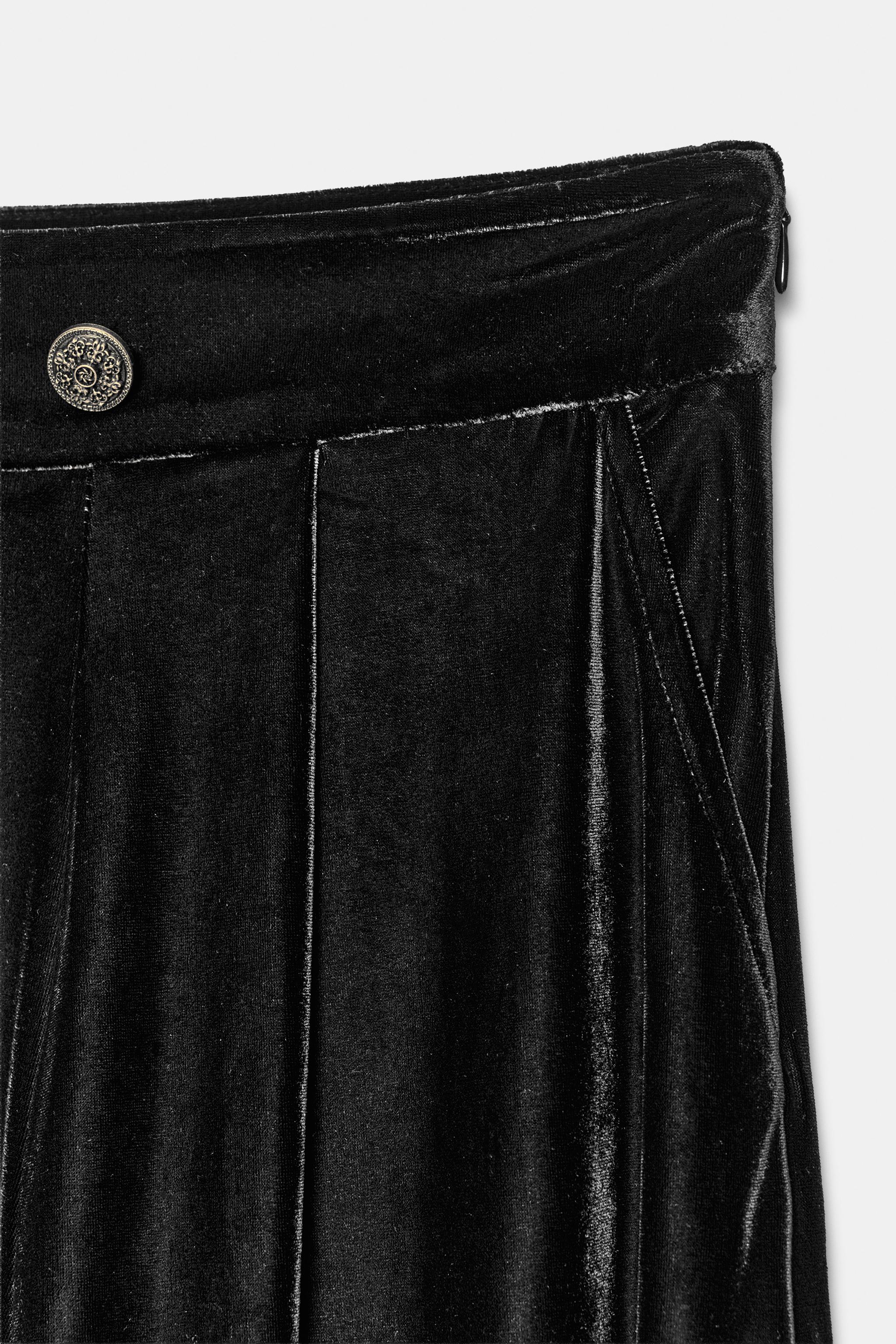 VELVET BUTTON BALLOON PANTS