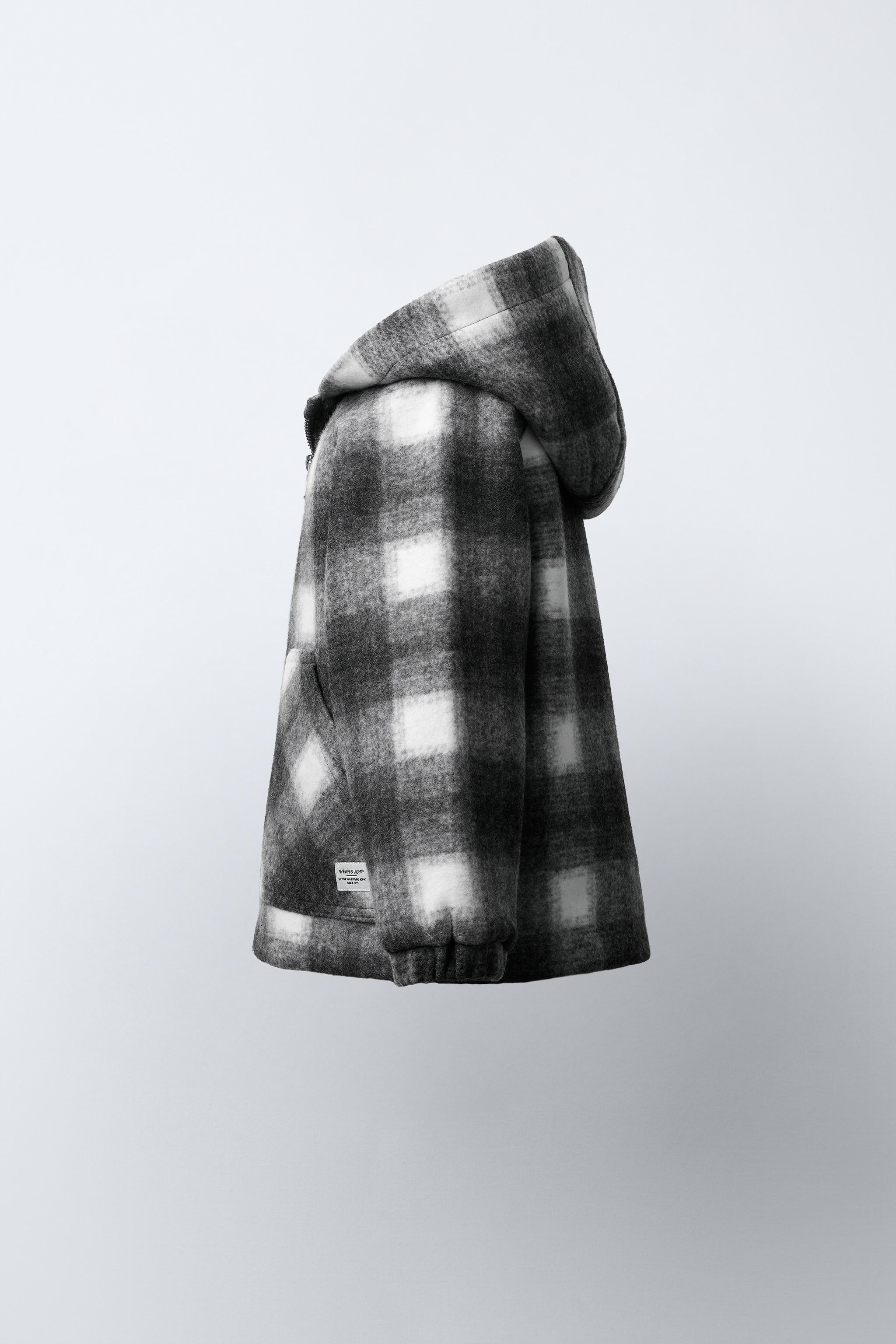 PLAID FLEECE COAT