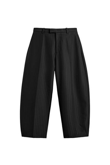 LIMITED EDITION CURVED FIT SUIT TROUSERS - Black by Zara