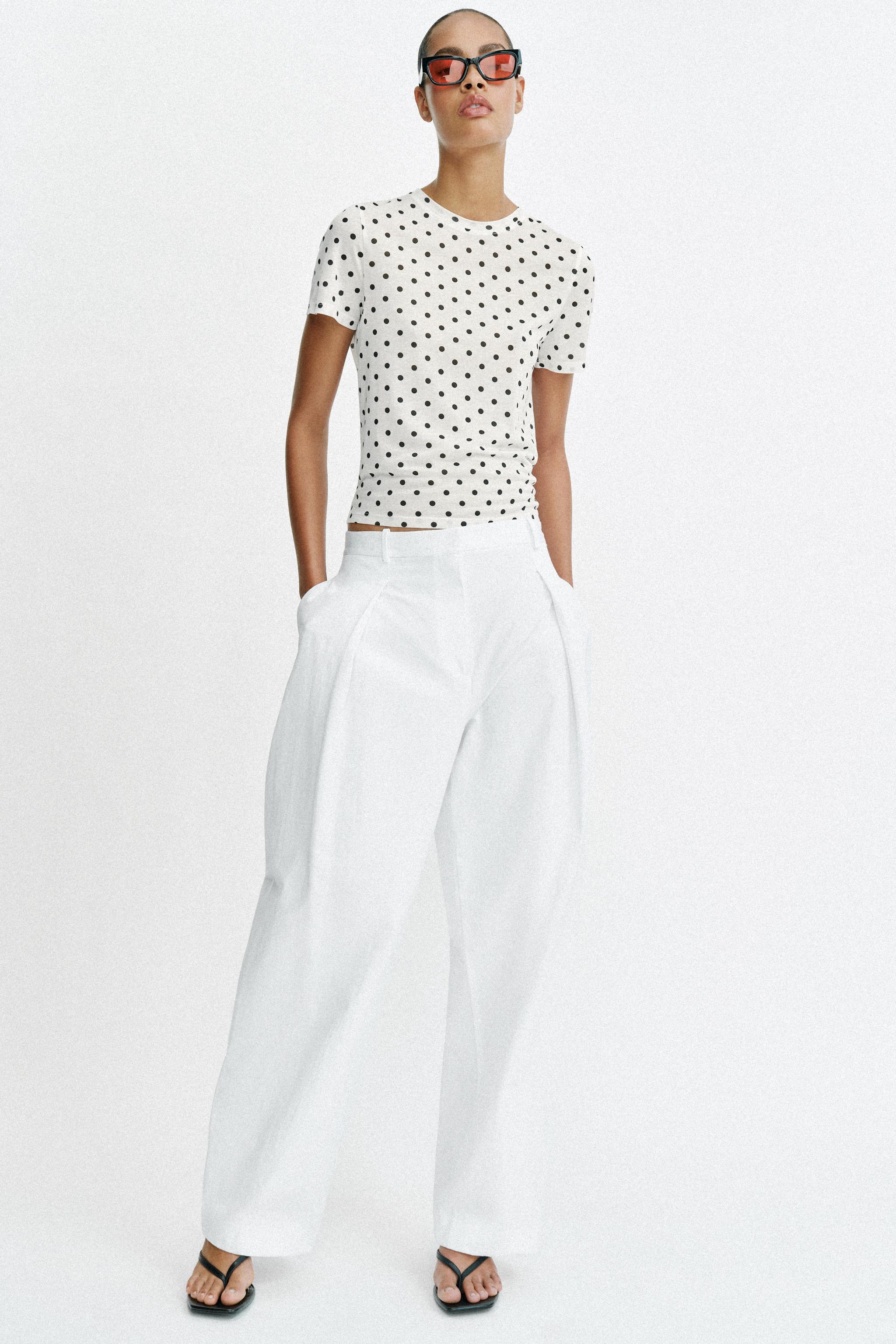 SHORT SLEEVE POLKA DOT T-SHIRT