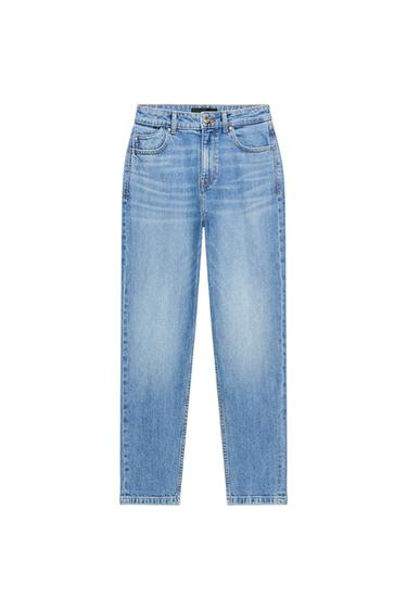 Zara FARMERKE MOM FIT VISOKOG STRUKA Z1975 – mid-plava