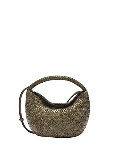 Zara Nappa leather braided mini bag - Khaki