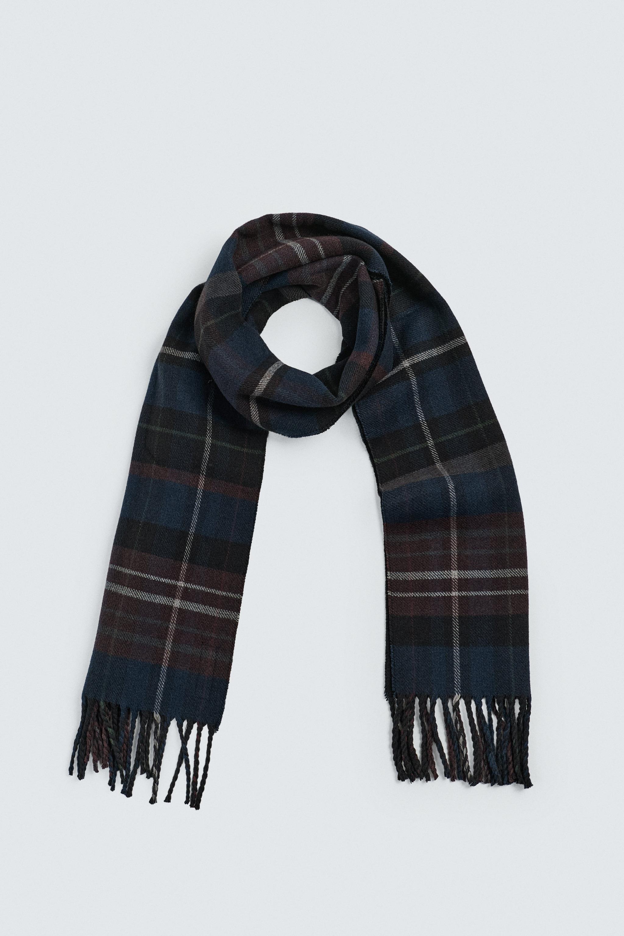 COMBINED PLAID SCARF