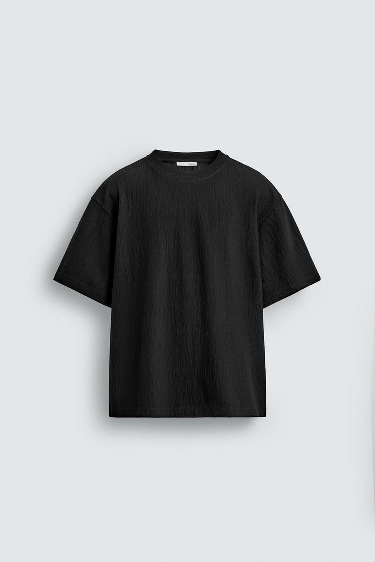 ZARA RELAXED FIT TEXTURED T-SHIRT
