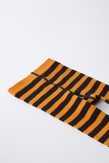 STRIPED TIGHTS - Orange by Zara - Image 2