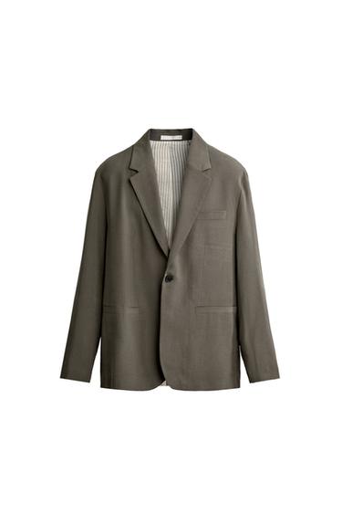 BLAZER RELAXED FIT TRAJE - crudo/kaki de Zara