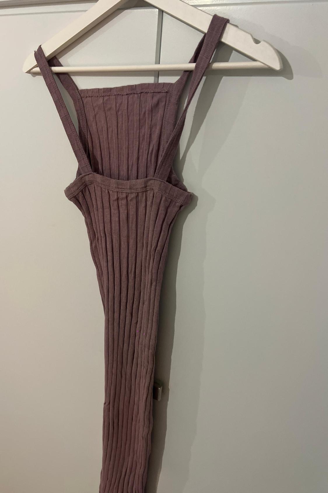 LONG RIBBED DRESS - Image 3