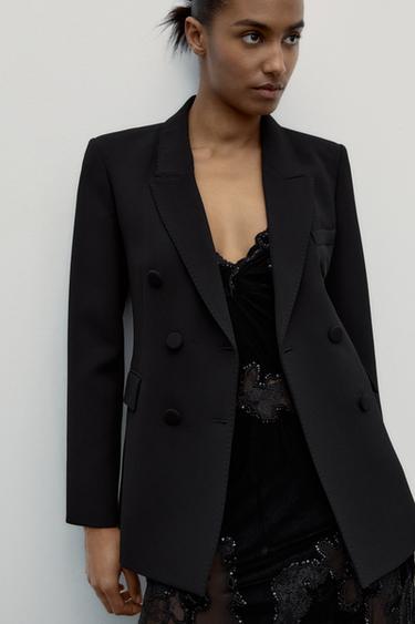 BLAZER CRUZADA  ZW COLLECTION - Negro de Zara