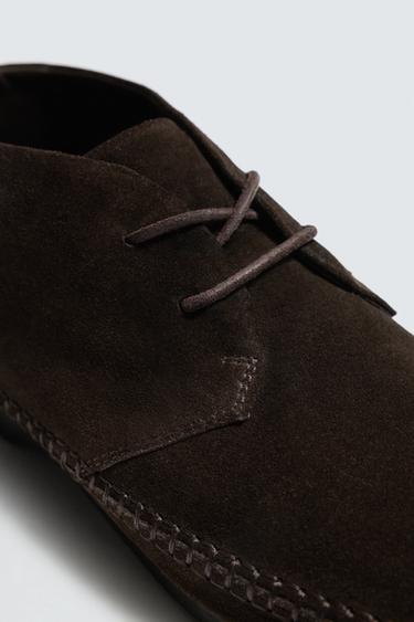 CHAUSSURES EN CUIR À SEMELLE VIBRAM® AARON LEVINE X ZARA - Marron de Zara - Image 5