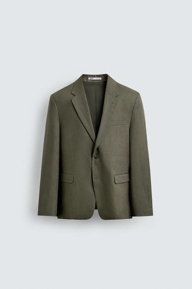 BLAZER TRAJE 100% LINO - Verde claro de Zara