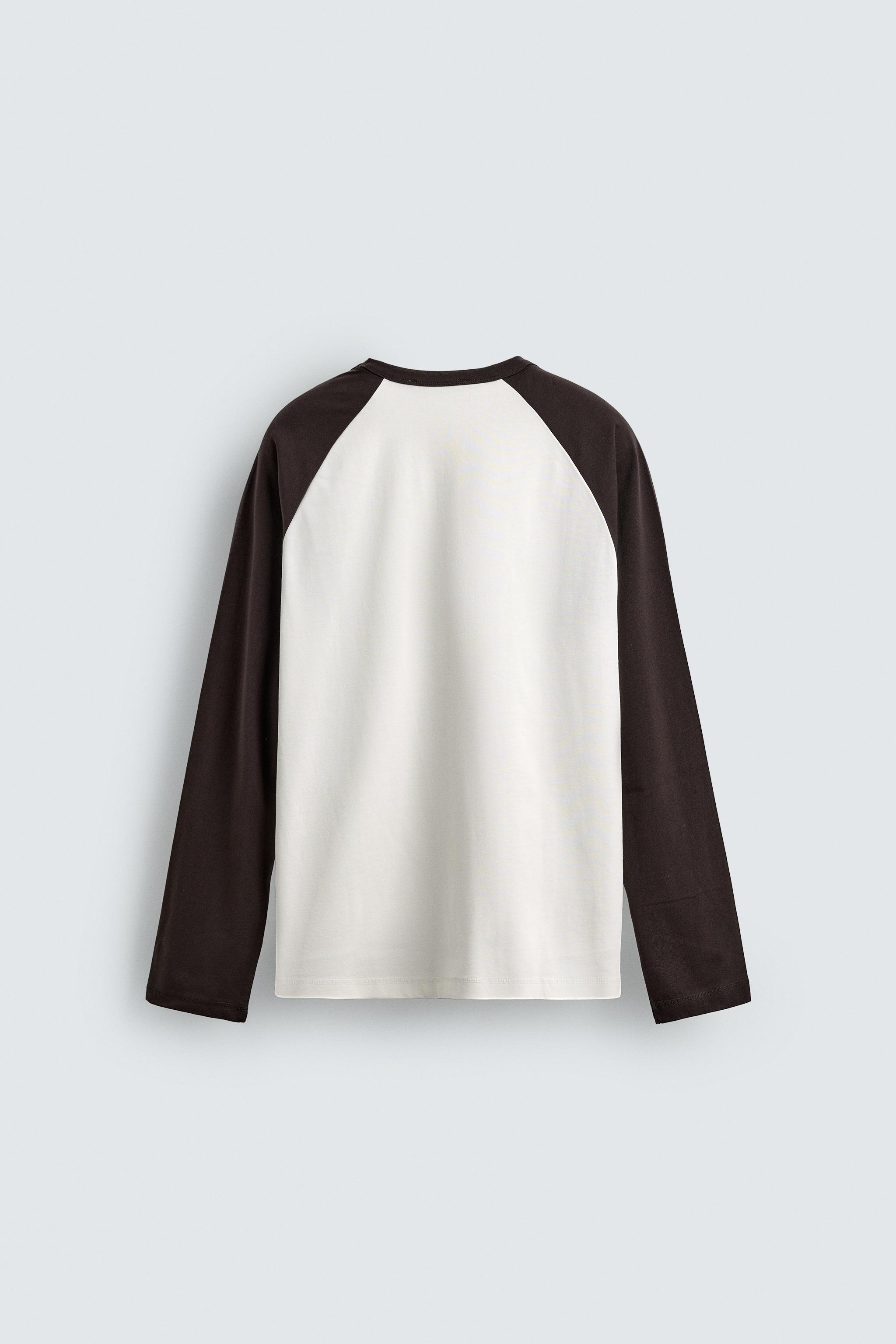 COLOR BLOCK RAGLAN SLEEVE T-SHIRT
