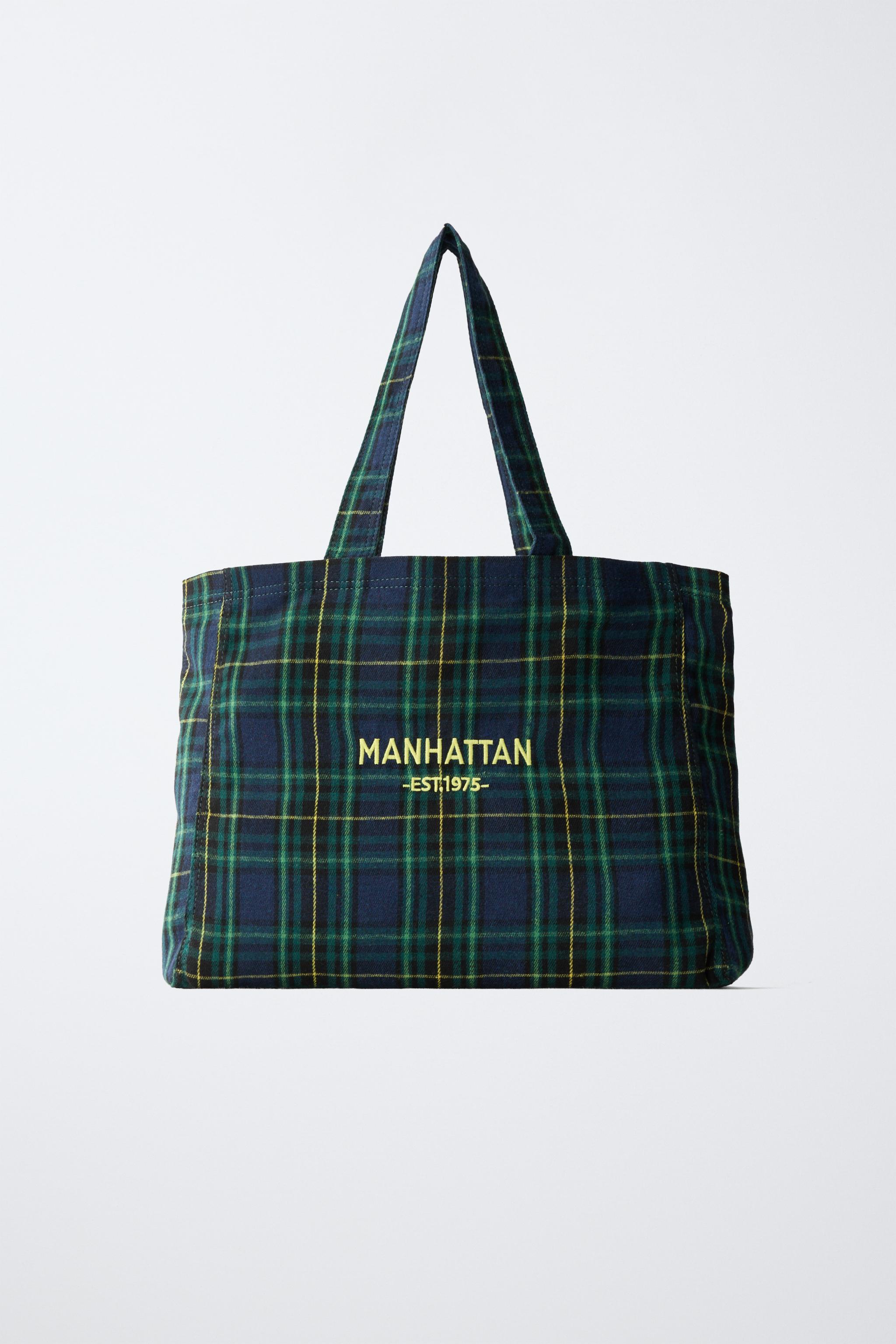 PLAID SHOPPER TOTE