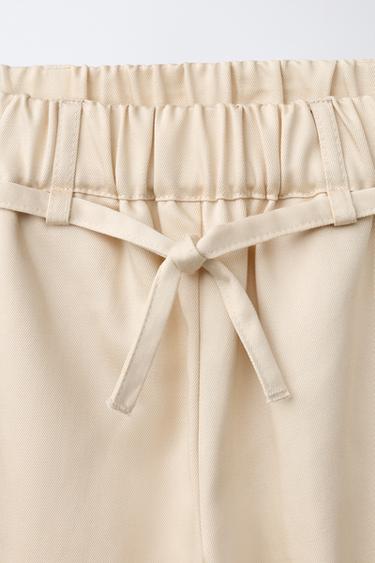 PANTALON BARREL À POCHES - Beige clair de Zara - Image 2