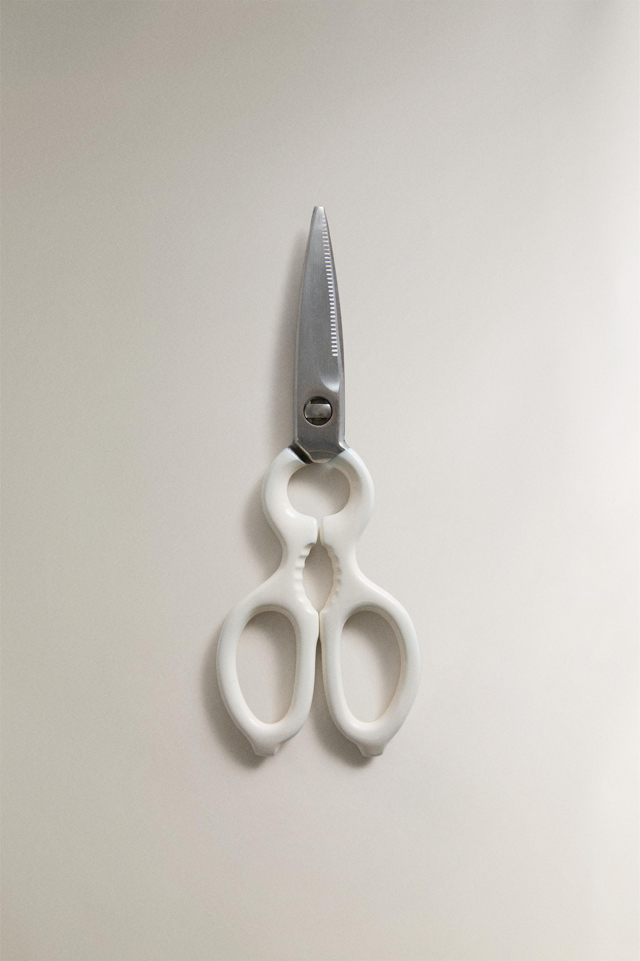 STEEL KITCHEN SCISSORS — Light brown
