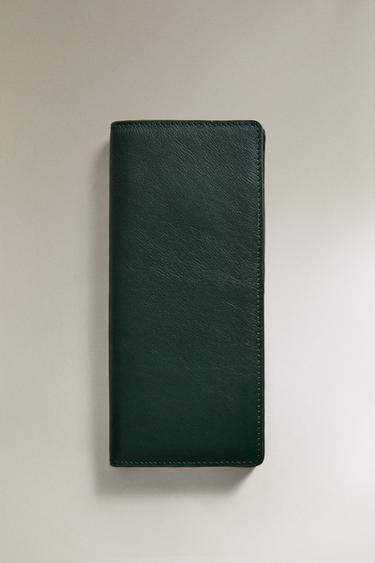 SKÓRZANY ORGANIZER PODRÓŻNY - Zielony Zara