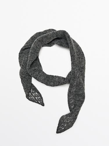 Zara Knit neck scarf - Gray - Image 0