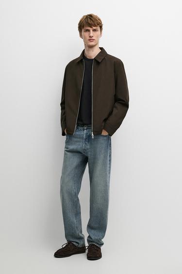 Zara Lightweight jacket with collar detail - Chocolate