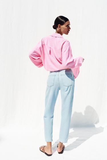 JEAN Z1975 MOM FIT TAILLE HAUTE - Bleu clair de Zara - Image 5