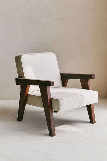 Zaras STOPPAD VALNÖTSSTOL FRÅN ZARA HOME BY BLASCO - Naturfärg