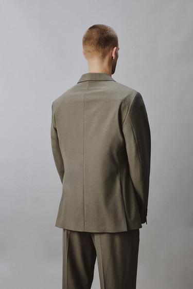 VESTE DE COSTUME À BOUTONNAGE CROISÉ - Vert de Zara - Image 2