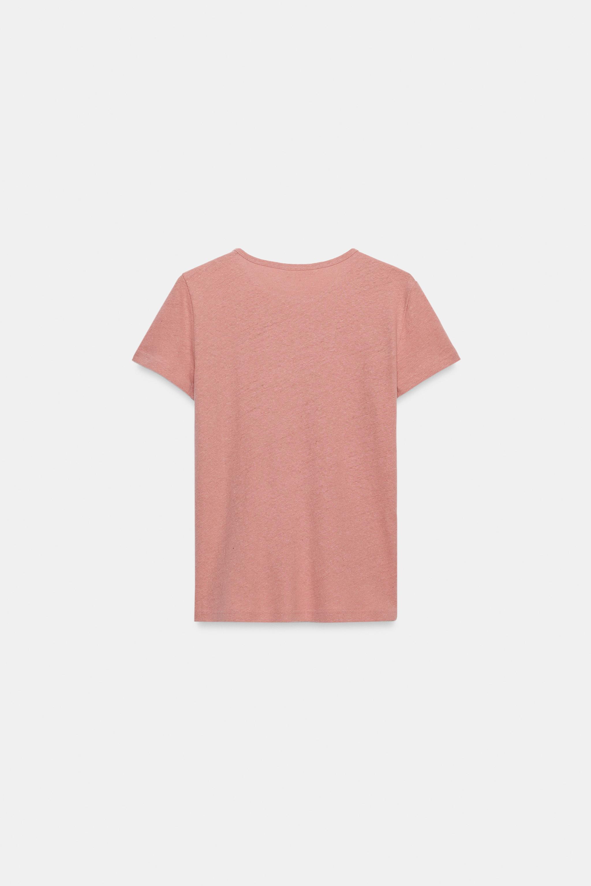 LINEN BLEND SHORT SLEEVE T-SHIRT
