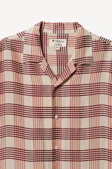 OVERSIZE FIT CHECK SHIRT WILLY CHAVARRIA X ZARA - Pink / White by Zara - Image 5