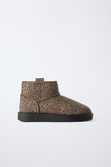 ANIMAL PRINT LOW-CUT ANKLE BOOTS - Brown by Zara - Image 0