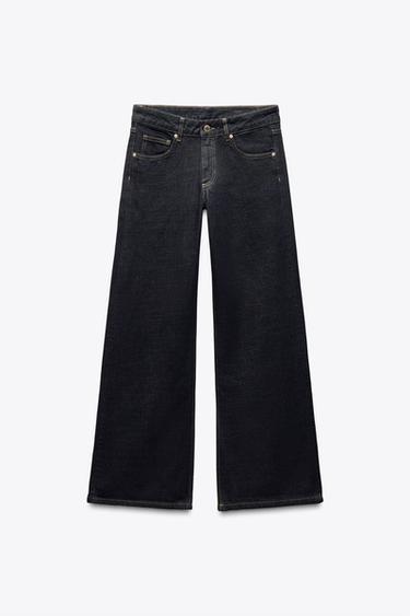 ZW COLLECTION WIDE-LEG LOW-RISE JEANS - Blue by Zara