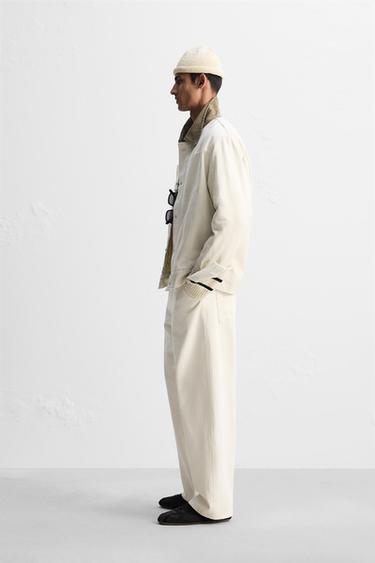 LIMITED EDITION CONTRAST DENIM JACKET - Oyster-white by Zara - Image 3