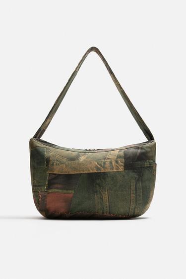 DENIM PRINT SHOULDER BAG - Multicoloured by Zara