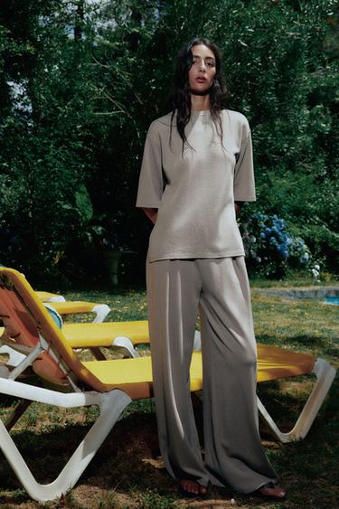 CAMISETA INTERLOCK EFECTO LAVADO - Arena de Zara