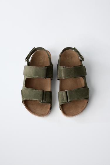 STRAPPY SANDALS - Khaki Green by Zara - Image 3