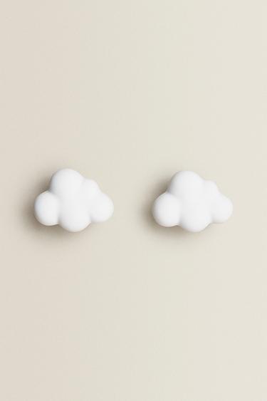 Zara SET OF CHILDREN’S CLOUD KNOBS (SET OF 2) - White