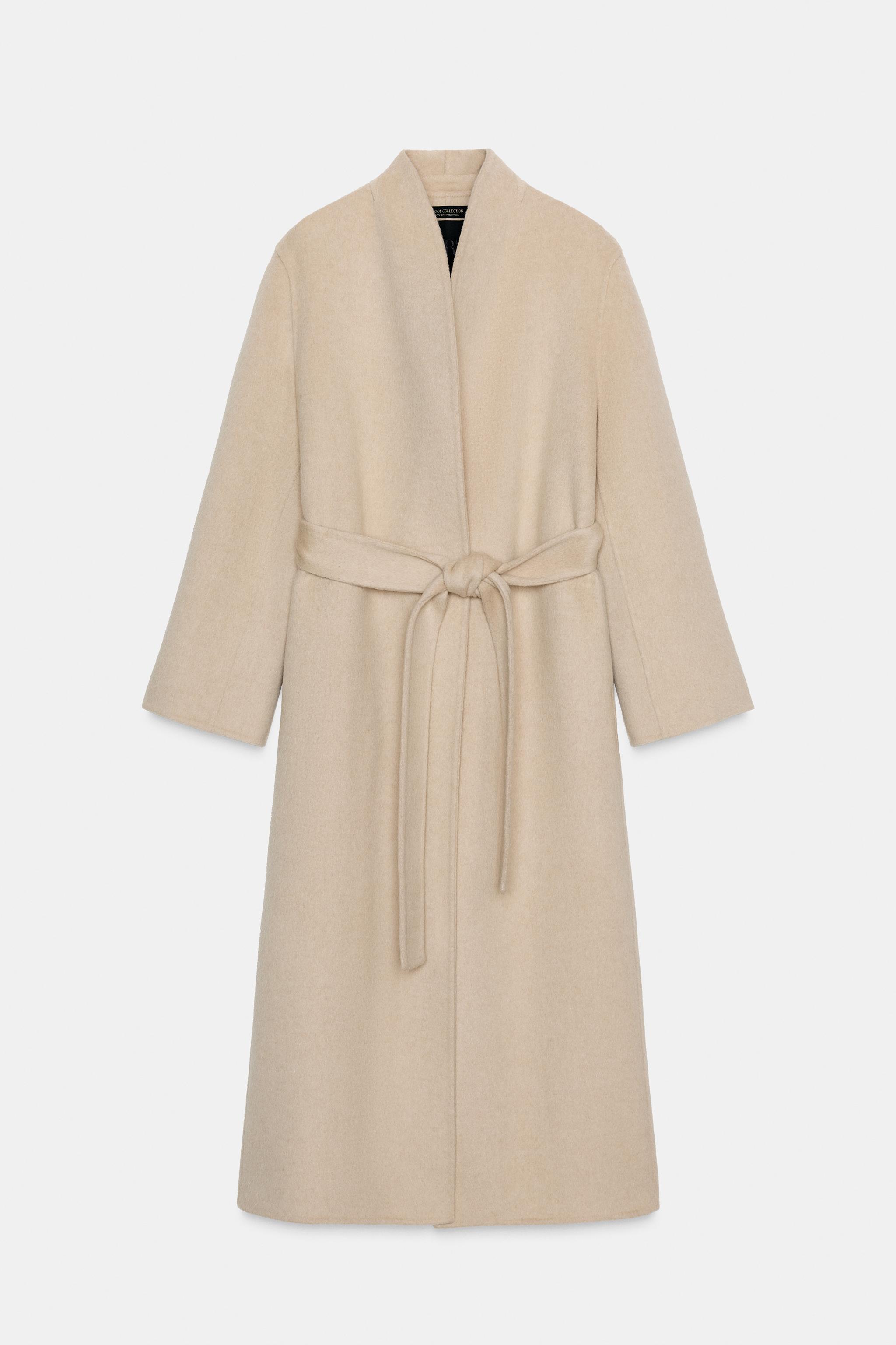 ZW COLLECTION LIMITED EDITION MINIMAL WOOL BLEND COAT - Beige